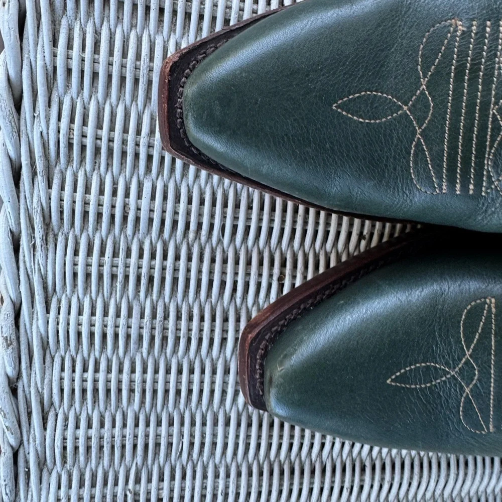 Tecovas Green Leather Boots, size 9, EUC - Picture 4 of 8